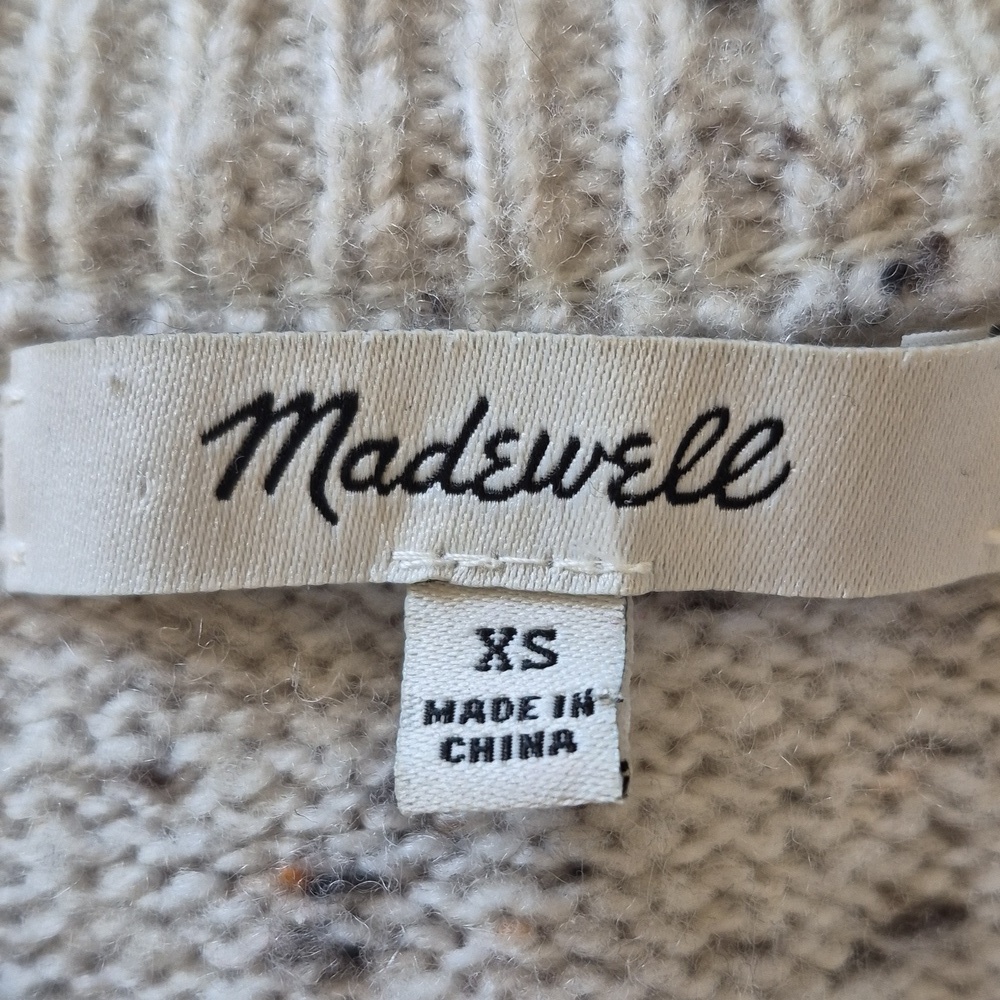 Madewell Donegal Button Sleeve Sweater Dress Long Sleeve Chic Knit Size XS - Picture 12 of 15